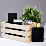 Rechteckige 2,5-Liter-Holzkiste, Ladenregalstiege, 23,5 × 12 × 12 cm