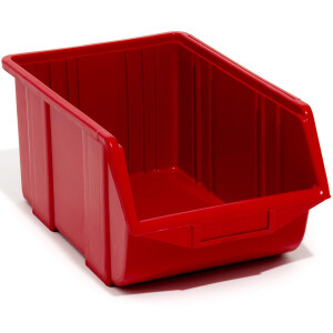 Sichtlagerkiste in Rot, Lagerbehälter 35 x 22 x 16 cm