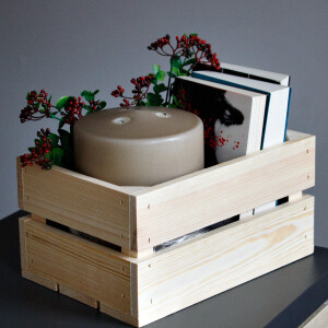 Holzkiste, 7-Liter-Weinkiste, neue Holzbox, 30 × 20 × 15 cm