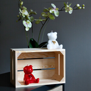 Holzkiste, 7-Liter-Weinkiste, neue Holzbox, 30 × 20 × 15 cm