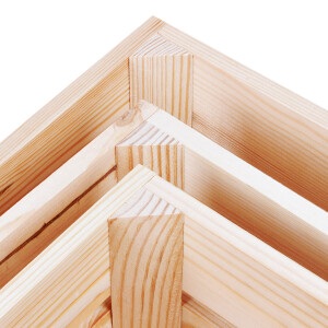 Holzkiste 40 × 24,5 × 23 cm, Holzstiege 19,5 Liter