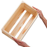Holzkiste 40 × 24,5 × 23 cm, Holzstiege 19,5 Liter