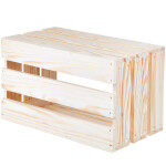 Holzkiste 40 × 24,5 × 23 cm, Holzstiege 19,5 Liter