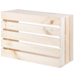 Große Obstkiste, 41 Liter, aus Holz, 54 × 38,5 × 23 cm