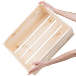 Große Obstkiste, 41 Liter, aus Holz, 54 × 38,5 × 23 cm