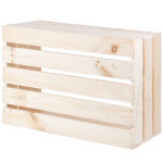 Große Obstkiste, 41 Liter, aus Holz, 54 × 38,5 × 23 cm