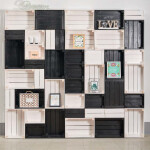 Große Obstkiste, 41 Liter, aus Holz, 54 × 38,5 × 23 cm