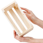 Kleines Wandregal aus Holzkisten, Badregal, 36 × 38 × 12 cm