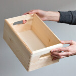 Möbelkiste 6 Liter Werkstattkiste aus Holz 30 × 20 × 14 cm