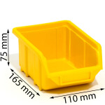 Regalbox Stapelbox 1 Liter Materialbehälter Gelb