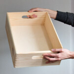 Holzkiste 13 Liter Haushaltskiste 40 × 30 × 14 cm Box