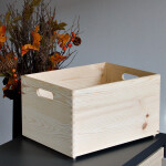 Werkstattkiste, 21 Liter, aus Holz, 40 × 30 × 24 cm