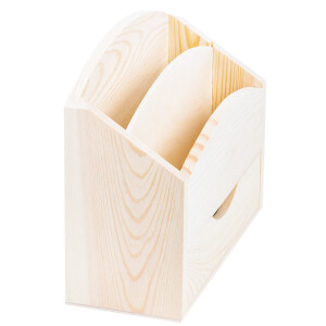 Holz-Schreibtischbutler 25 × 10 × 20 cm mit Schublade