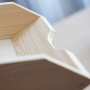 Briefablage aus Vollholz DIN A4 Längsformat 32 x 26 x 7 cm