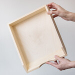 Briefablage aus Vollholz DIN A4 Längsformat 32 x 26 x 7 cm