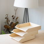 Briefablage aus Vollholz DIN A4 Längsformat 32 x 26 x 7 cm