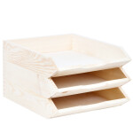 Briefablage aus Vollholz DIN A4 Längsformat 32 x 26 x 7 cm