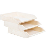 Briefablage aus Vollholz DIN A4 Längsformat 32 x 26 x 7 cm