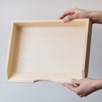 Dokumentenablage aus Vollholz, DIN A4, Querformat 34 x 27 x 7 cm