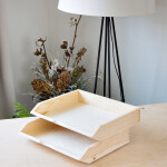 Dokumentenablage aus Vollholz, DIN A4, Querformat 34 x 27 x 7 cm