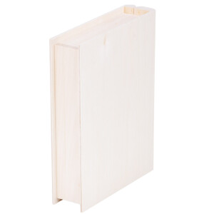 Holzkiste in Buchform, 21 x 17 x 4,5 cm