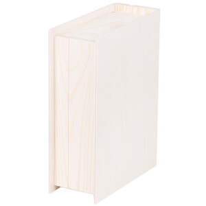 Große Buchschatulle aus Holz, 24 × 19 × 8 cm