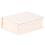 Große Buchschatulle aus Holz, 24 × 19 × 8 cm