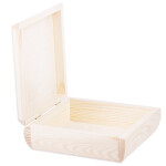 Holzkiste mit abgerundeten Ecken, 16 × 16 × 6 cm