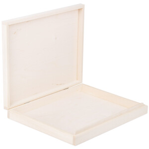 Flache Holzbox für DIN‑A4‑Formate, 32 x 25 cm
