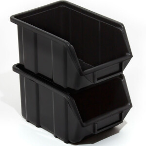 Stapelboxen 1 Liter Industrieboxen Schwarz