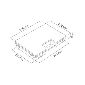 Sortierbox Sortimentskasten 16 Fächer Kleinteilebox 36,5 x 27 x 5 cm Organizer