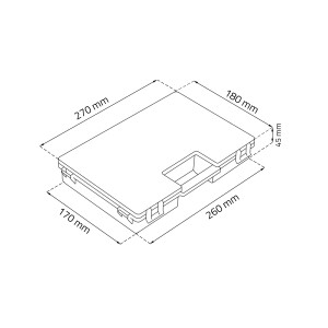 Sortierbox 8 Boxen Organizer Sortimentskasten Kleinteilebox Deckel herausnehmabar
