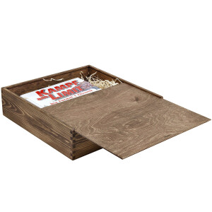 Aufbewahrungskiste Holz 8,7 Liter Holzschachtel Buchkiste...