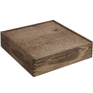 Aufbewahrungskiste Holz 8,7 Liter Holzschachtel Buchkiste Sammelbox Eiche Dunkel
