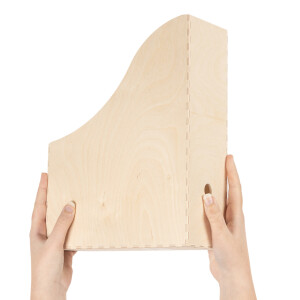 Holz Stehsammler, Zeitschriftenhalter aus Holz 9,5 x 24,5...