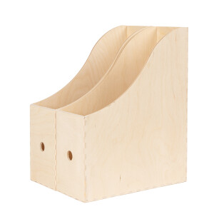 Holz Stehsammler, Zeitschriftenhalter aus Holz 9,5 x 24,5 x 31 cm