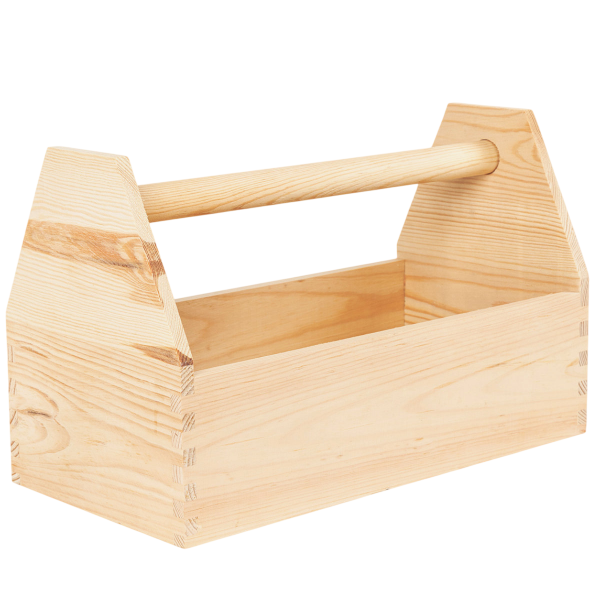 Werkzeugkasten aus Holz, Werkzeugträger mit Griff