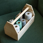 Werkzeugkasten aus Holz, Werkzeugträger mit Griff