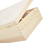 Holzkiste mit Deckel und 6 Fächern, 25,5 × 20,5 × 9 cm