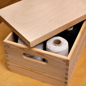 Schrankkiste 35 × 25 × 18 cm aus Holz mit abnehmbarem Deckel