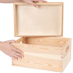 Schrankkiste 35 × 25 × 18 cm aus Holz mit abnehmbarem Deckel