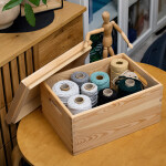 Schrankkiste 35 × 25 × 18 cm aus Holz mit abnehmbarem Deckel