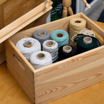 Schrankkiste 35 × 25 × 18 cm aus Holz mit abnehmbarem Deckel