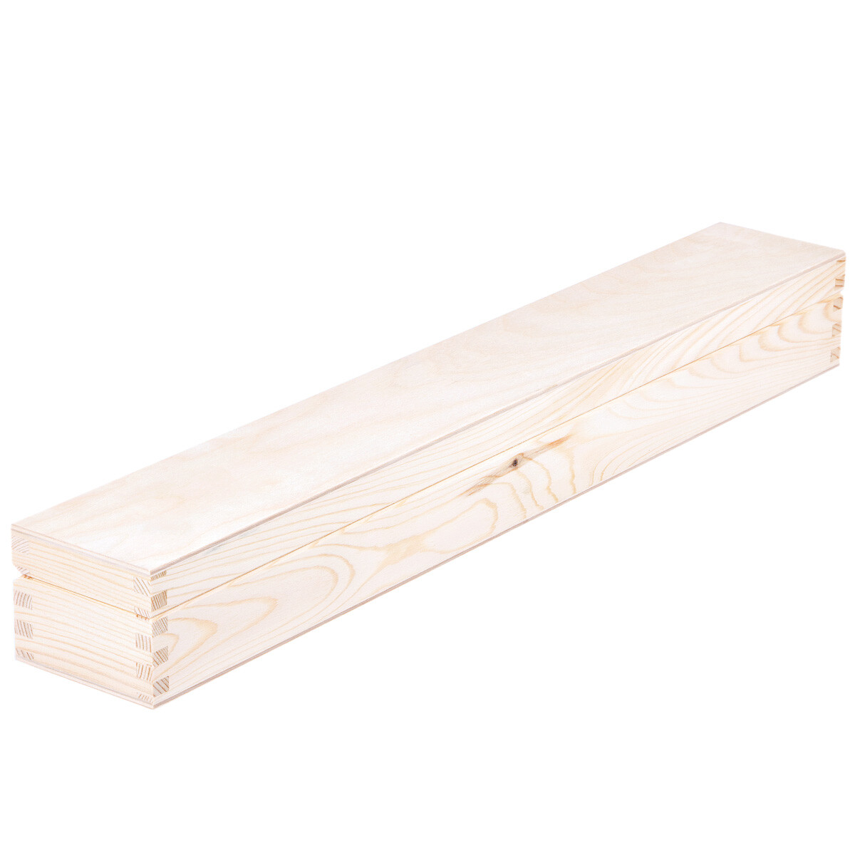 Lange, schmale Holzkiste 47 × 7 × 5,5 cm, Geschenkverpackung
