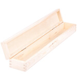 Lange, schmale Holzkiste 47 × 7 × 5,5 cm, Geschenkverpackung