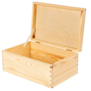 Vollholz-Kiste, Holzkiste mit Deckel,...