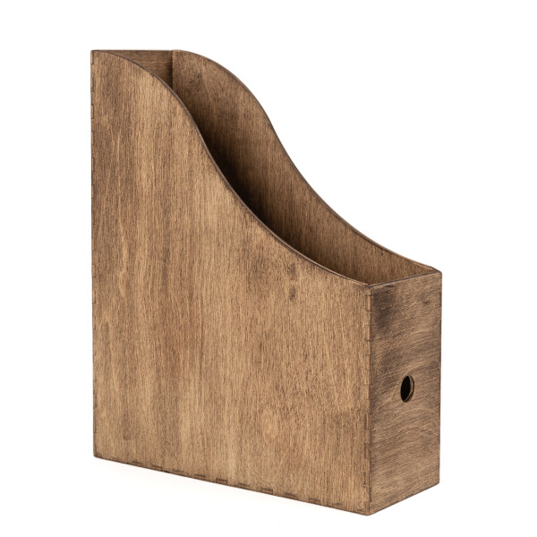 Holz Zeitschriftenhalter Eiche Dunkel