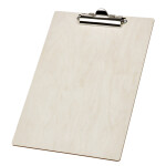Großes Klemmbrett aus Holz, DIN A4, Clipboard mit Edelstahlklemme