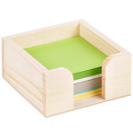 Zettelbox aus Holz, Notizzettelhalter 11 x 11 x 6 cm