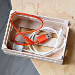 Ministiege aus Holz, 12,5 x 8,5 cm, Miniatur-Obststiege